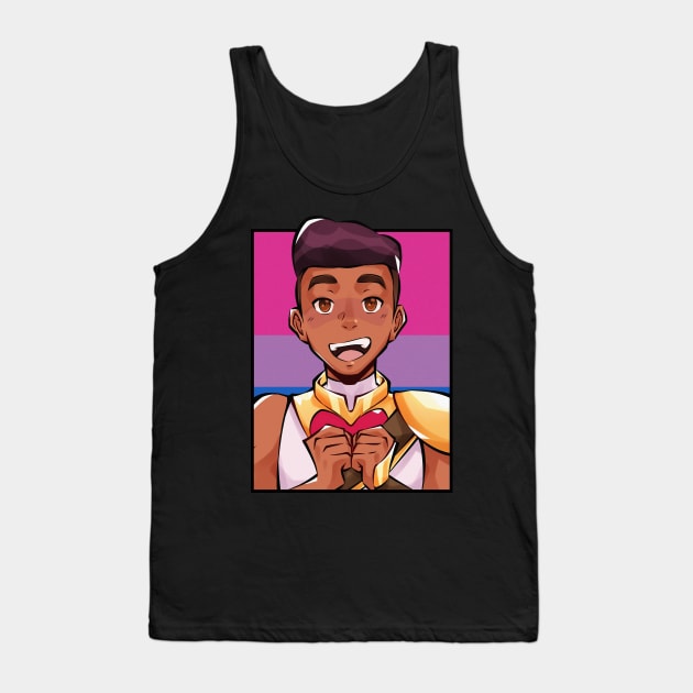 Bow Bisexual Flag Tank Top by HeyMrDeath